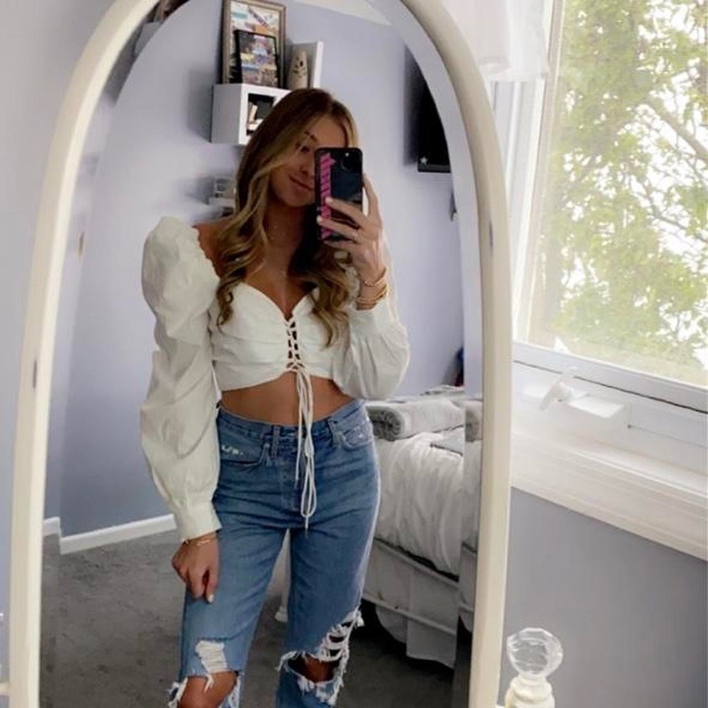 White Long Sleeve Top